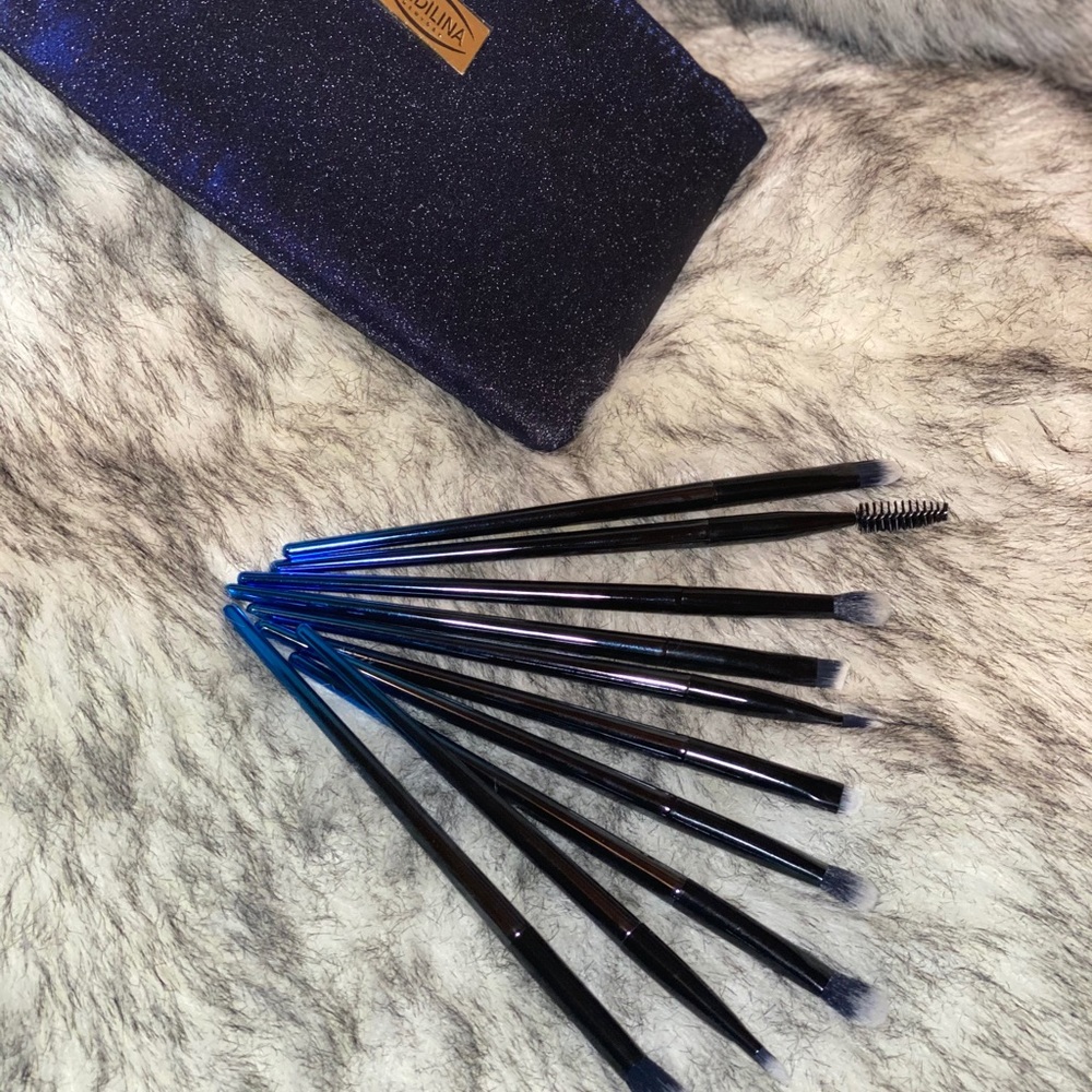 Hedilina 10 pc eyeshadow brushes set